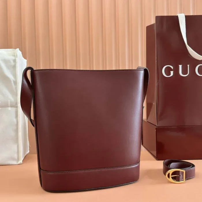 Gucci Women 73 Mini Bucket Bag-Maroon 833665AAEC29540