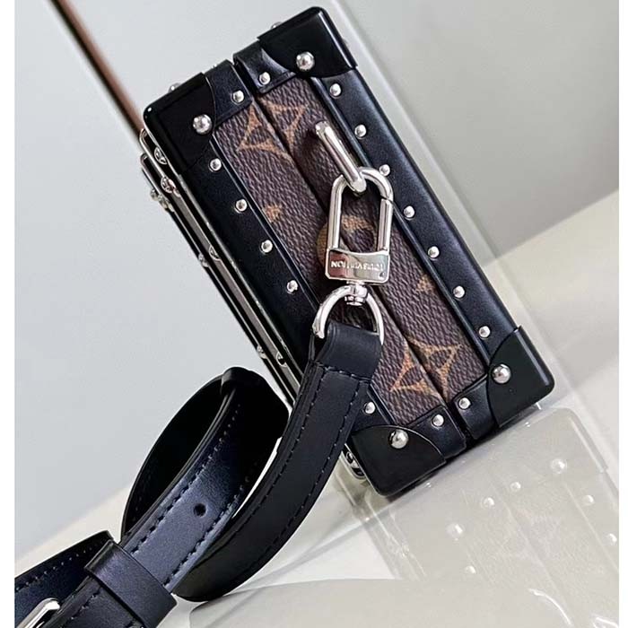 Louis Vuitton LV Unisex Neo Wallet Trunk Black Brown Monogram Coated Canvas