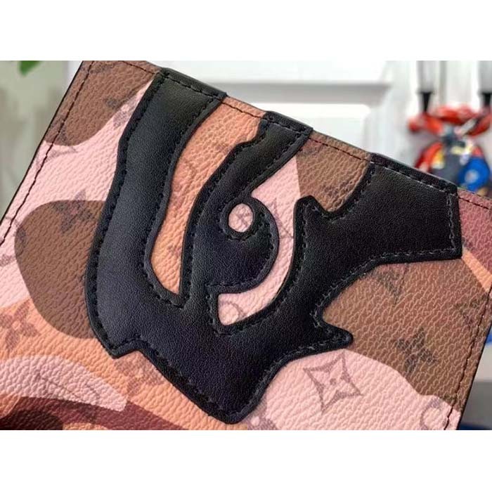 Louis Vuitton LV Unisex Pocket Organizer Brown Monogram Coated Canvas Cowhide Leather