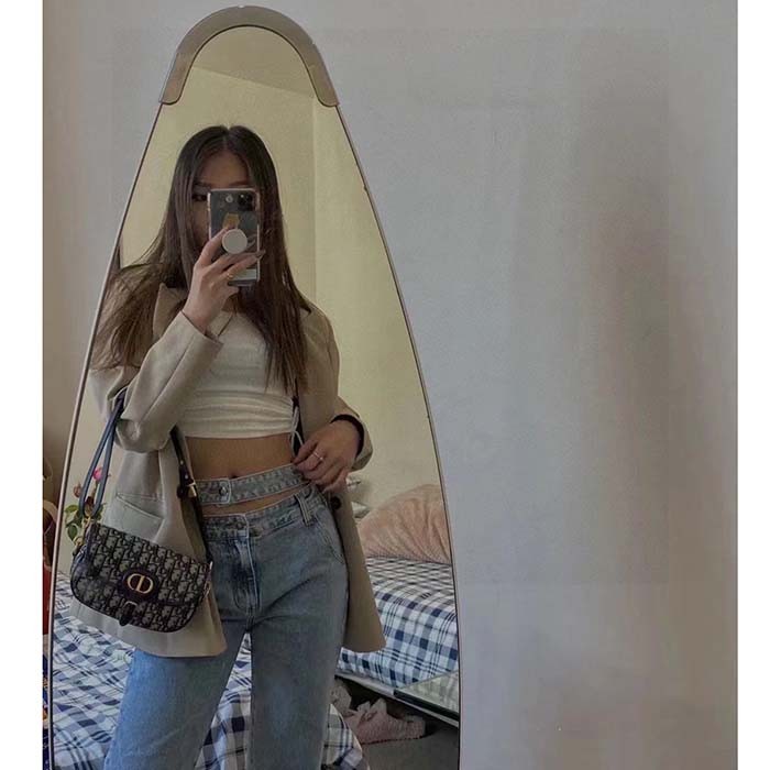 Dior Women Bobby East-West Bag Blue Dior Oblique Jacquard