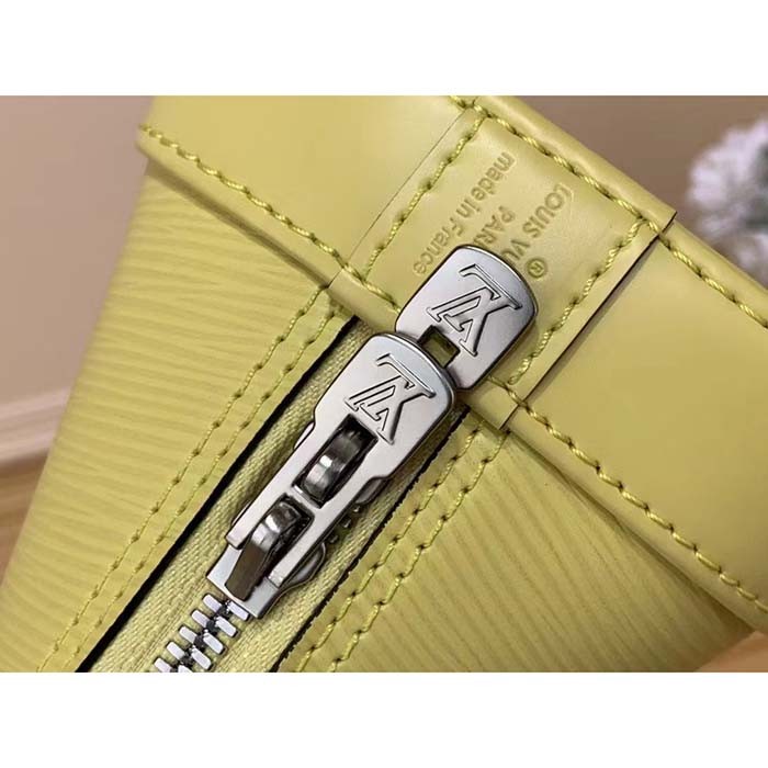 Louis Vuitton LV Women Alma BB Handbag Jaune Plume Yellow Epi Grained Cowhide Leather