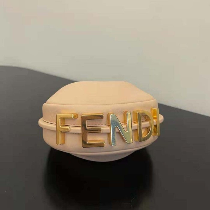 Fendi Women Nano Fendigraphy Pink Leather Charm