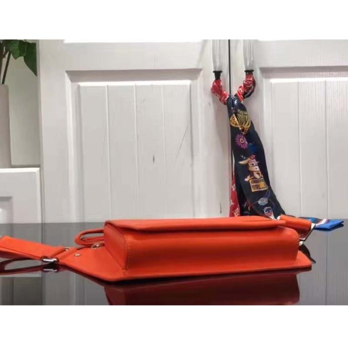 Louis Vuitton LV Unisex New Sling Aerogram Slingbag Orange Aerogram Cowhide Leather