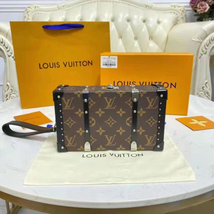 Louis Vuitton LV Unisex Wallet Trunk Monogram Coated Canvas Cowhide Leather