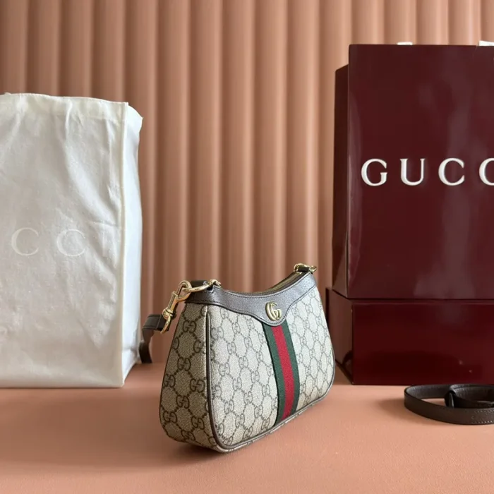 Gucci Women Ophidia Small Shoulder Bag-Brown 841341
