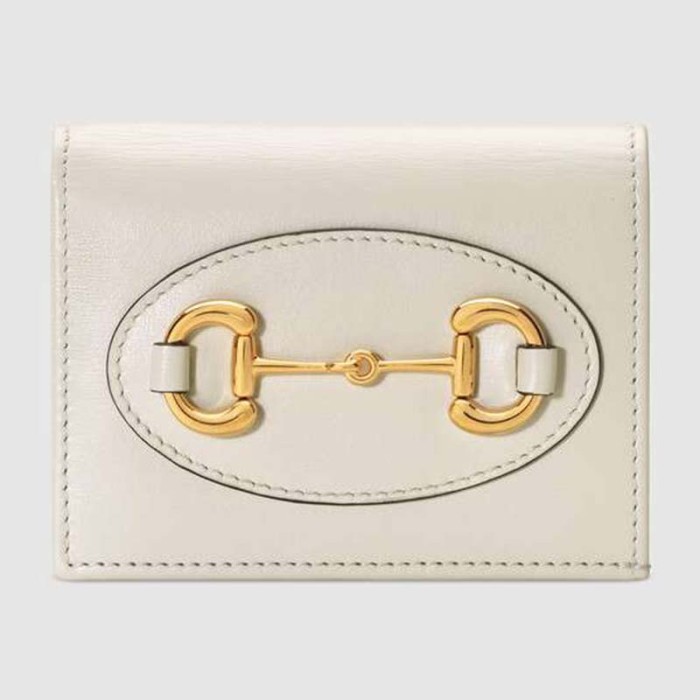 Gucci GG Unisex Gucci 1955 Horsebit Card Case Wallet Leather