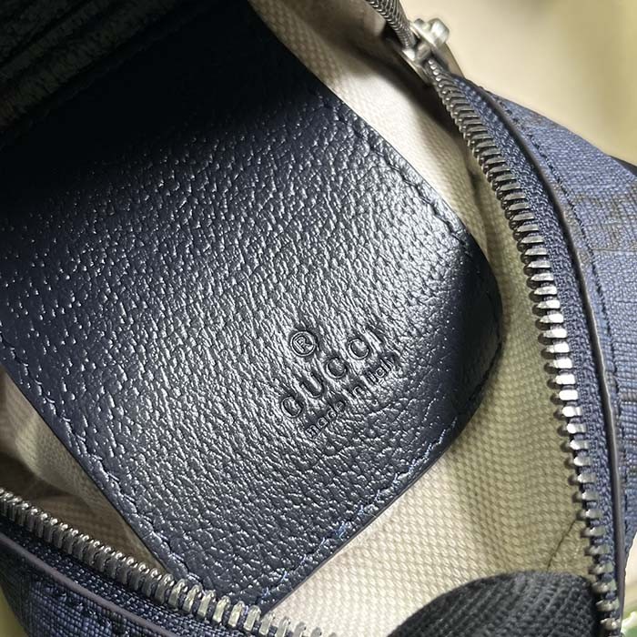 Gucci Unisex Ophidia GG Mini Bag Blue Dark Blue GG Supreme Canvas Double G