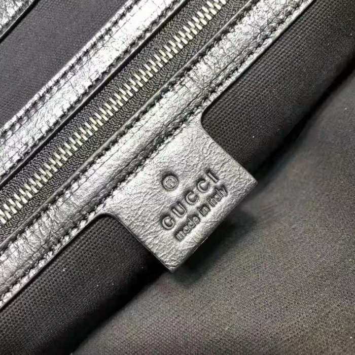 Gucci GG Men Soft Leather Tote in Black Soft Leather