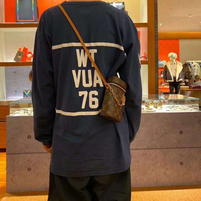 Louis Vuitton LV Unisex Phone Box Bag in Monogram Coated Canvas-Brown