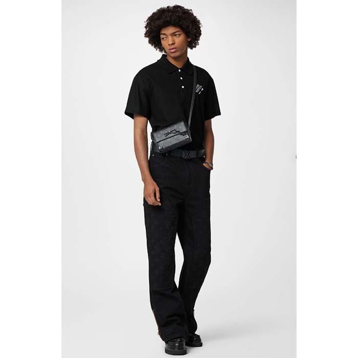 Louis Vuitton LV Unisex Steamer Wearable Wallet Black Monogram Eclipse Coated Canvas Cowhide Leather