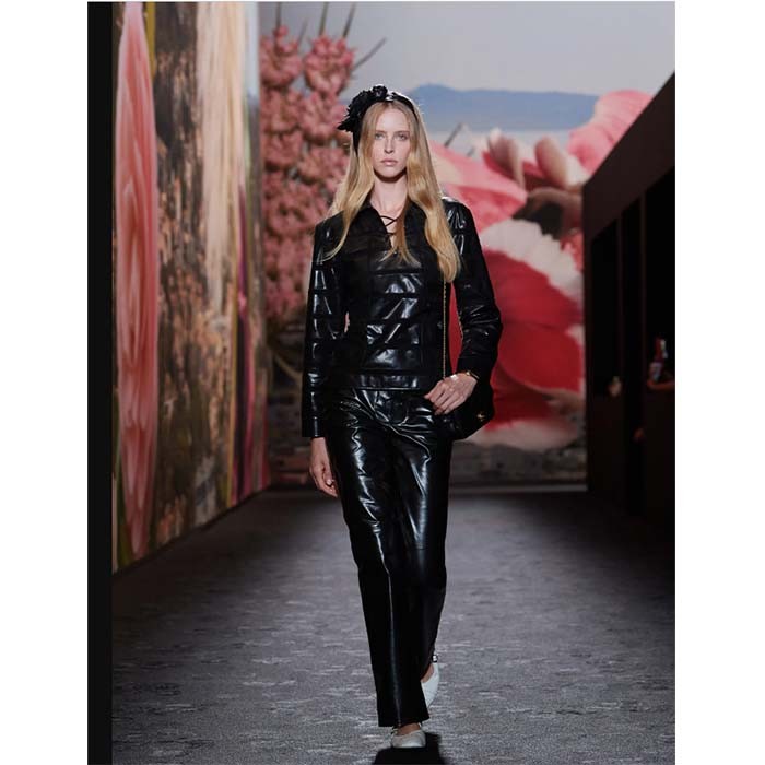 Chanel Women CC Small Flap Bag Lambskin Imitation Pearls Black