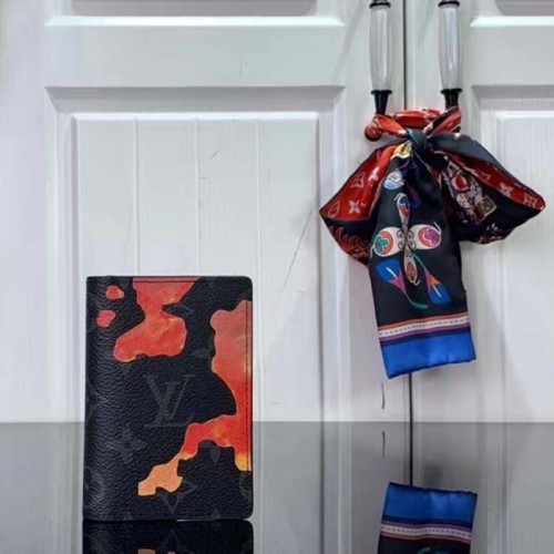 Louis Vuitton LV Unisex Pocket Organizer Red Sunset Monogram Eclipse Coated Canvas