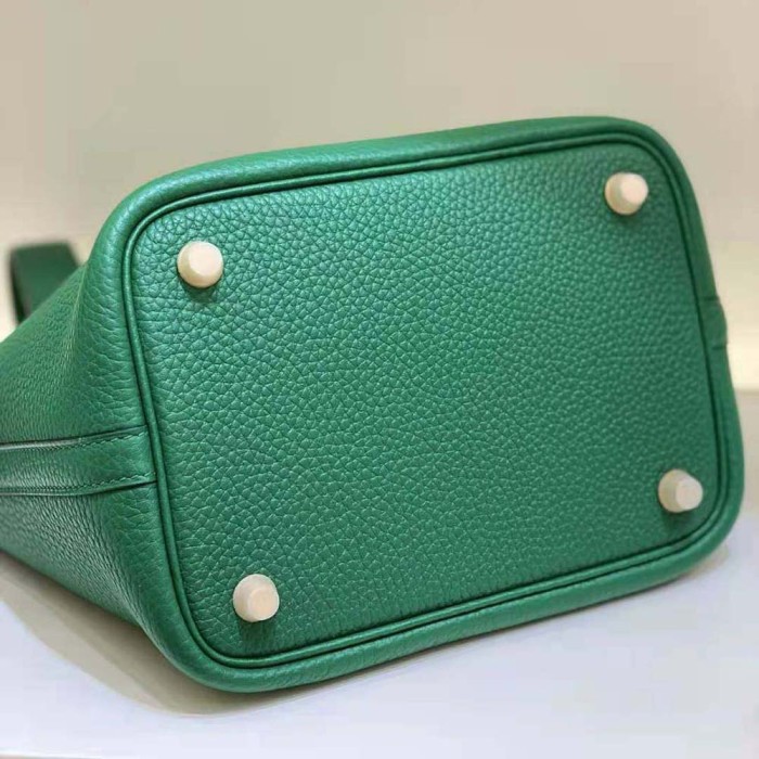 Hermes Women Picotin Lock 18cm in Cowhide leather-Green