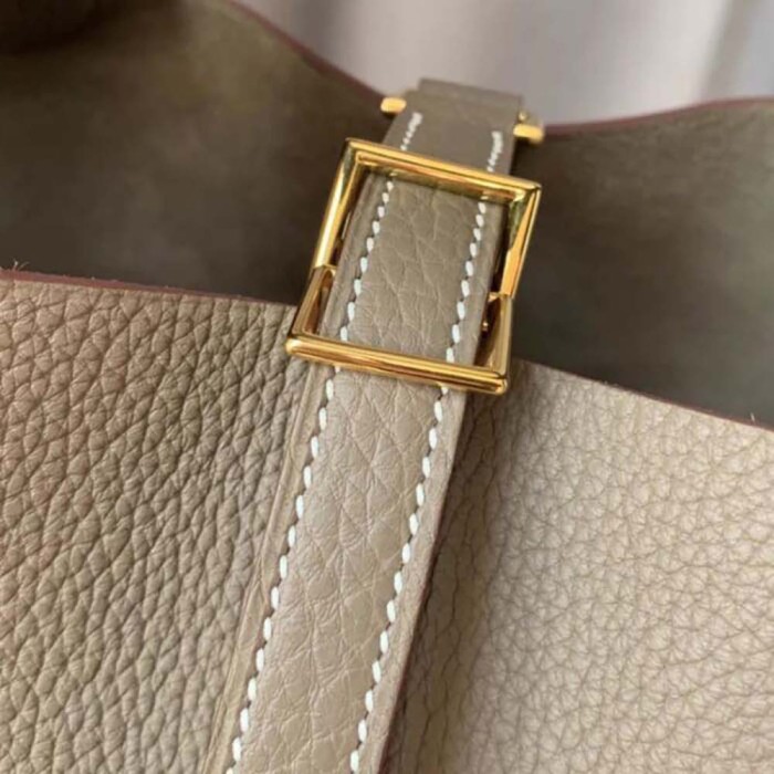 Hermes Women Picotin Lock 22cm in Cowhide leather-Light Brown