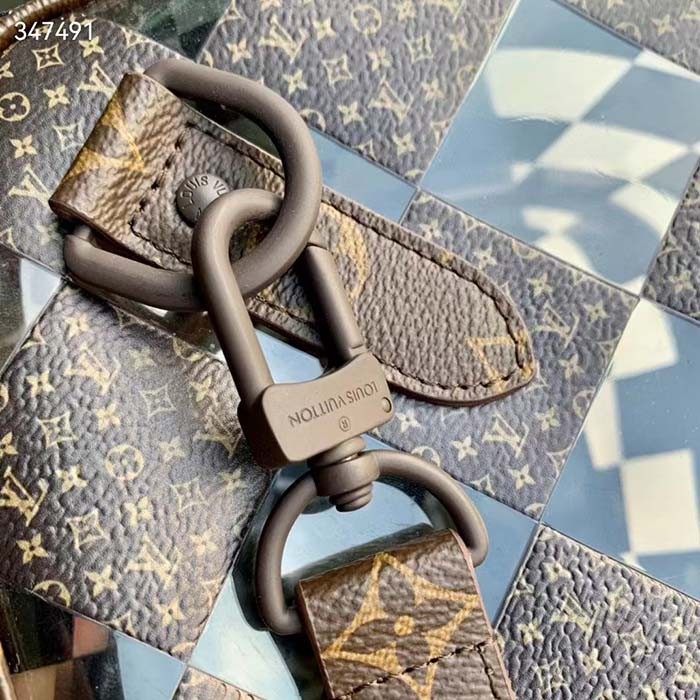 Louis Vuitton LV Unisex Keepall Bandoulière 50 Travel Bag Monogram Chess Coated Canvas PVC