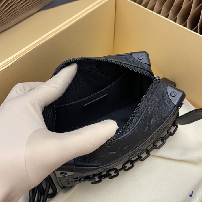 Louis Vuitton LV Men Mini Soft Trunk Bag Black Taurillon Cowhide Leather