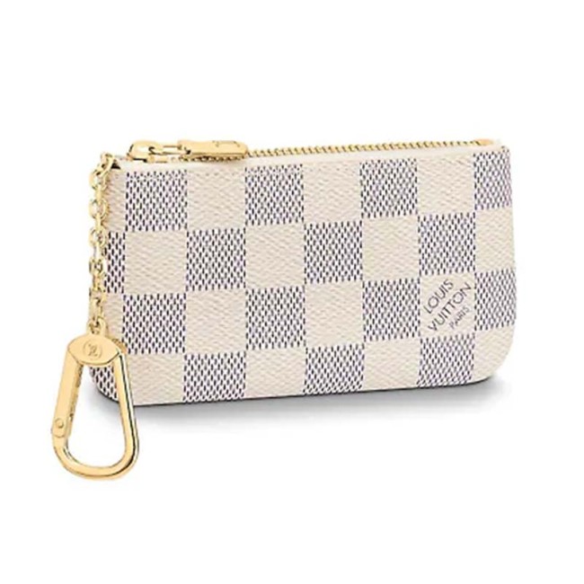 Louis Vuitton LV Unisex Key Pouch Damier Azur Canvas-Grey