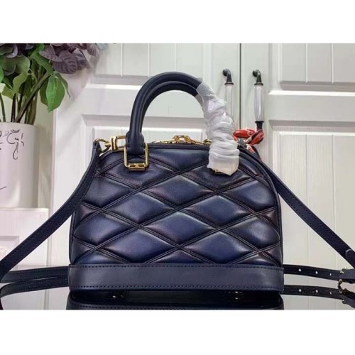 Louis Vuitton LV Women Alma BB Handbag Navy Blue Lamb Leather Cowhide