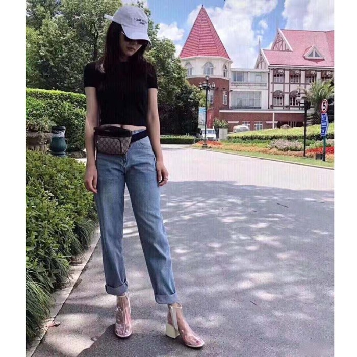 Gucci GG Unisex Gucci Eden Belt Bag in Beige/Ebony GG Supreme Canvas