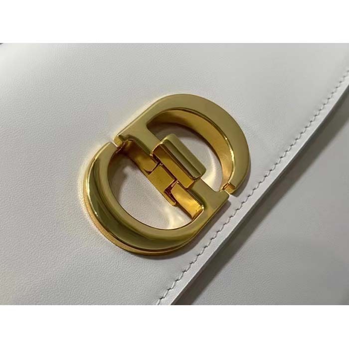 Dior Women CD 30 Montaigne Avenue Bag Dusty Ivory Box Calfskin