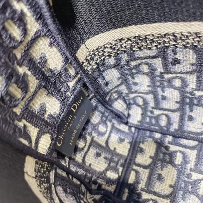 Dior Unisex Small Diorcamp Bag Blue Dior Oblique Embroidery