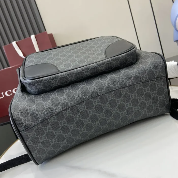 Gucci Unisex GG Emblem Medium Backpack-Gray 821159FAED41000