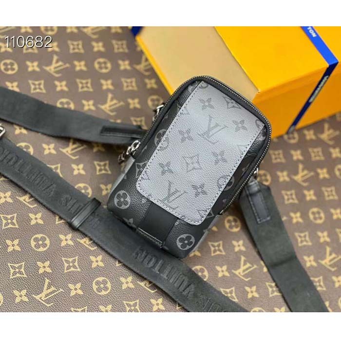 Louis Vuitton LV Unisex Double Phone Pouch NM Monogram Coated Canvas M81321