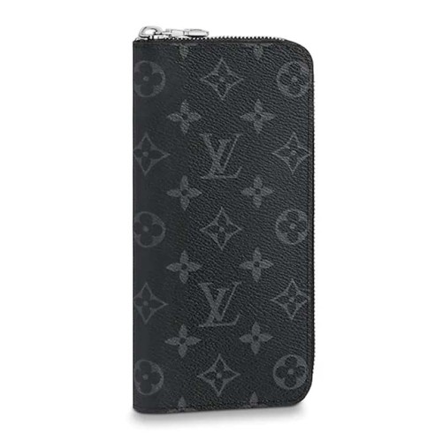 Louis Vuitton LV Unisex Zippy Vertical Wallet Monogram Eclipse Canvas