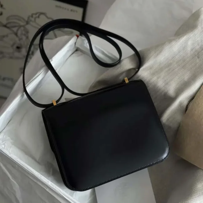 Hermes Women Constance 24 Bag Box Leather-Black/Gold