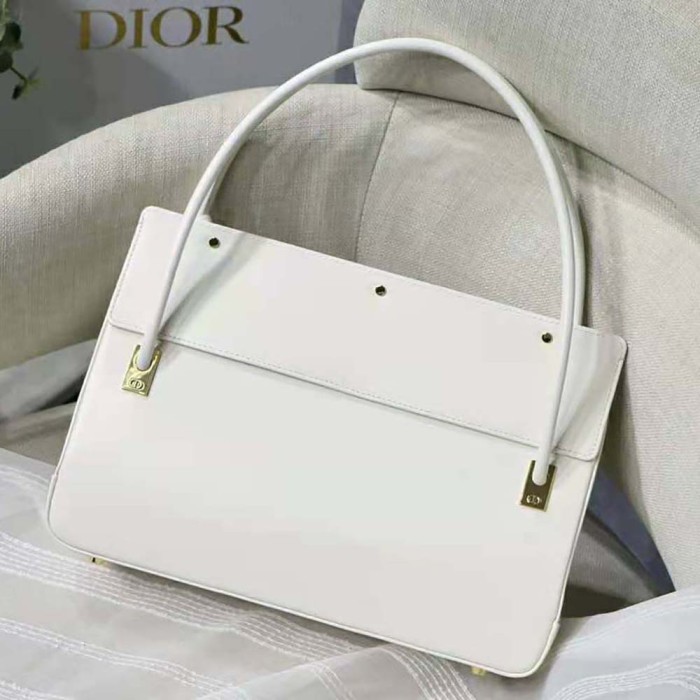 Dior Women Parisienne Bag Latte Smooth Calfskin