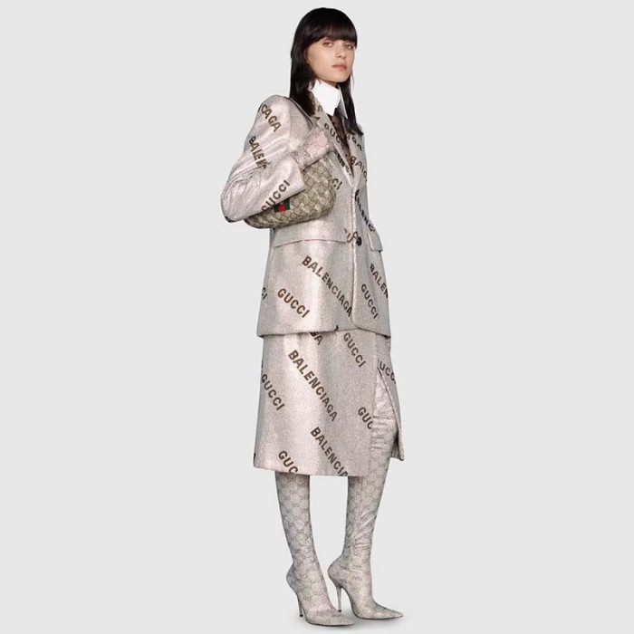 Gucci Women Hacker Project Small Jackie 1961 Bag Beige GG Supreme Canvas