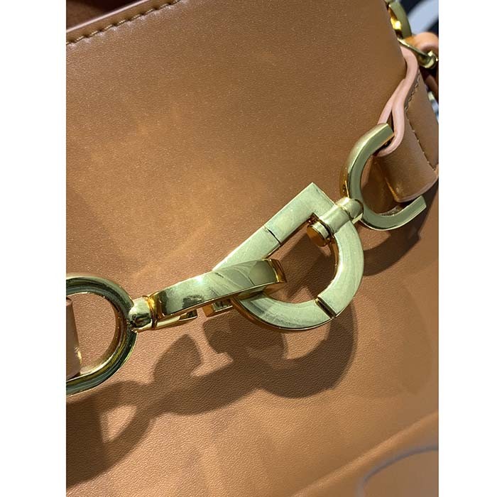 Dior Women CD Medium C'est Dior Bag Golden Saddle CD-Embossed Calfskin