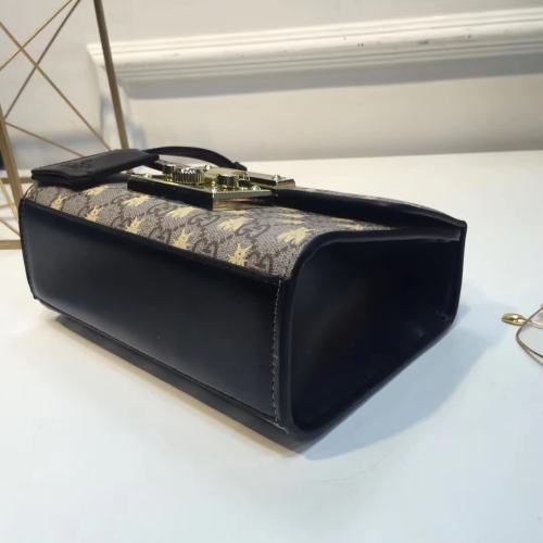 Gucci Padlock Small GG Bees Shoulder Bag in GG Supreme Canvas