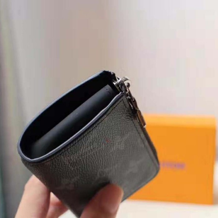 Louis Vuitton LV Unisex Coin Purse in Masculine Monogram Eclipse-Black