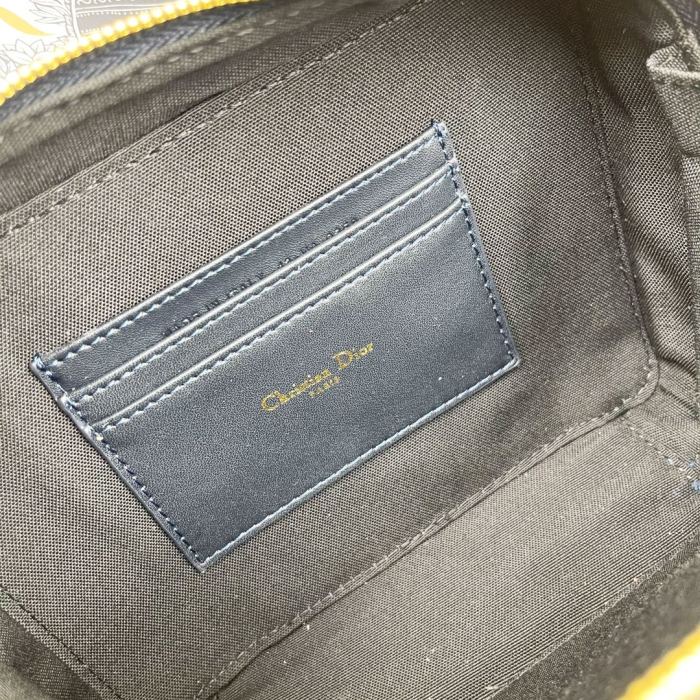 Dior Unisex CD 30 Montaigne Box Bag Blue Multicolor Dior Oblique Jacquard