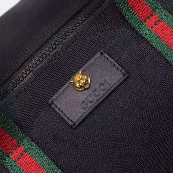 Gucci GG Men Technical Canvas Duffle in Black Technical Canvas