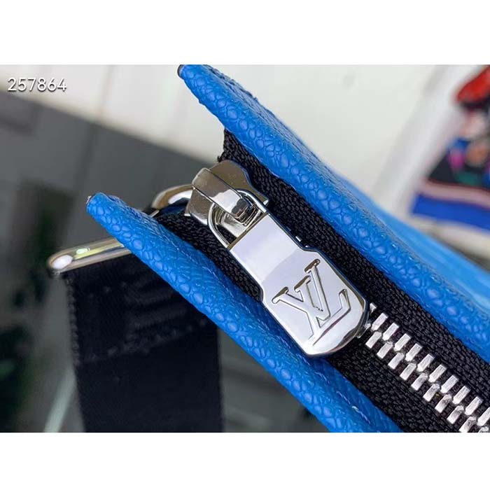 Louis Vuitton LV Unisex Gaston Wearable Wallet Blue Monogram Coated Canvas M83099