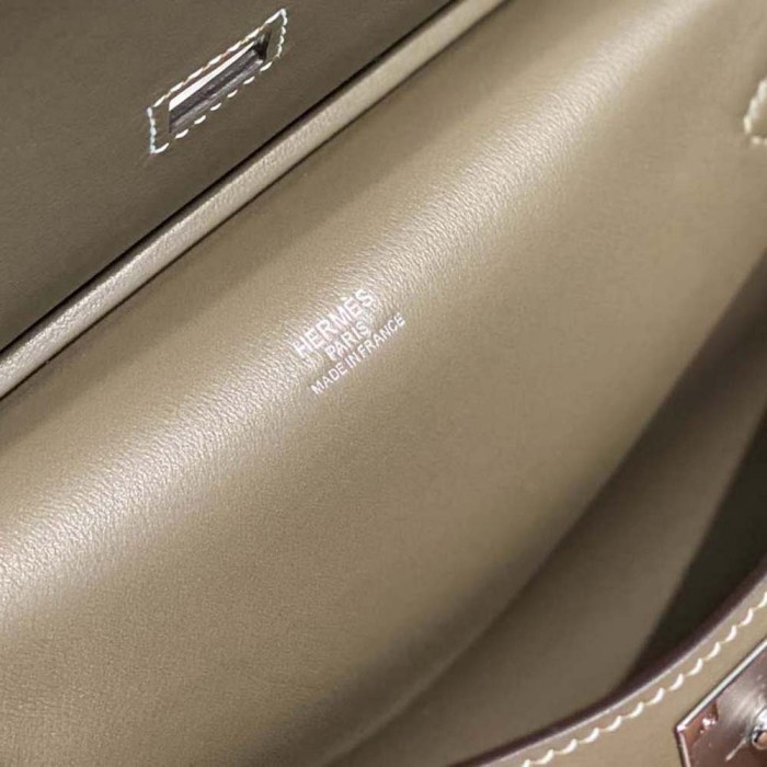 Hermes Women Jyspiere in Evercolor Leather-Gray