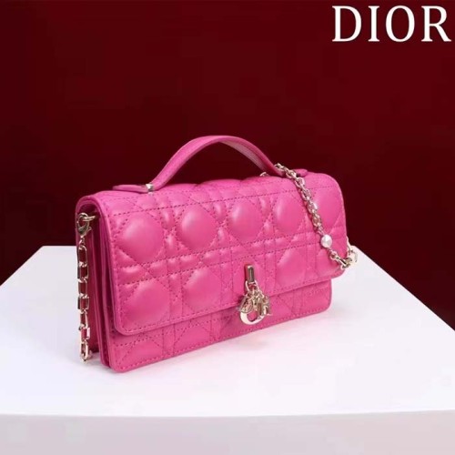 Dior Women CD Miss Dior Mini Bag Rani Pink Cannage Lambskin