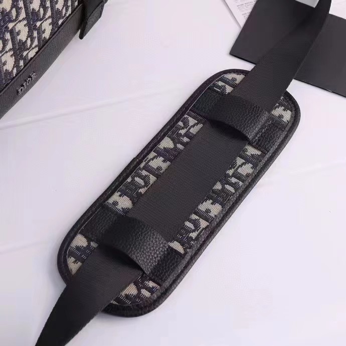 Dior Unisex CD Dior Explorer Bag Beige Black Dior Oblique Jacquard