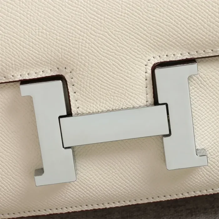 Hermes Women Constance 19 Bag Epsom Leather-White/Silver