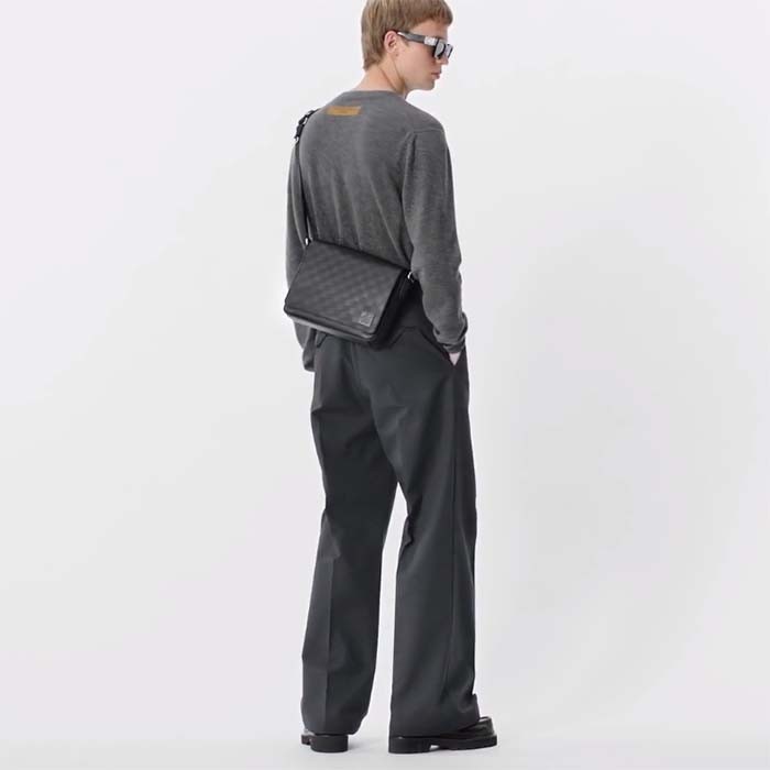 Louis Vuitton LV Unisex District PM Bag Black Damier Infini Cowhide Leather