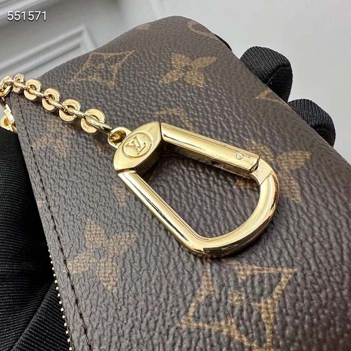 Louis Vuitton LV Unisex Key Pouch Pink Monogram Coated Canvas M82620