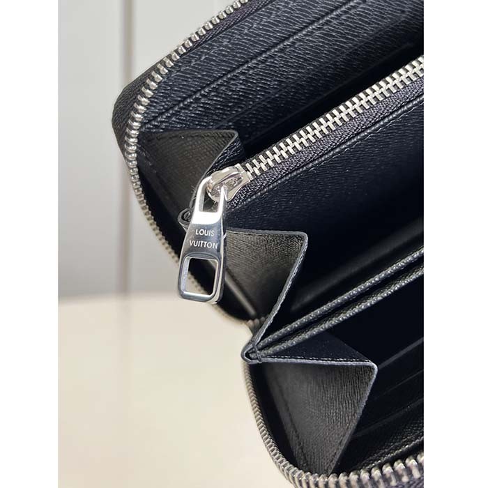 Louis Vuitton LV Unisex Zippy Organizer Monogram Eclipse Coated Canvas Cowhide Leather