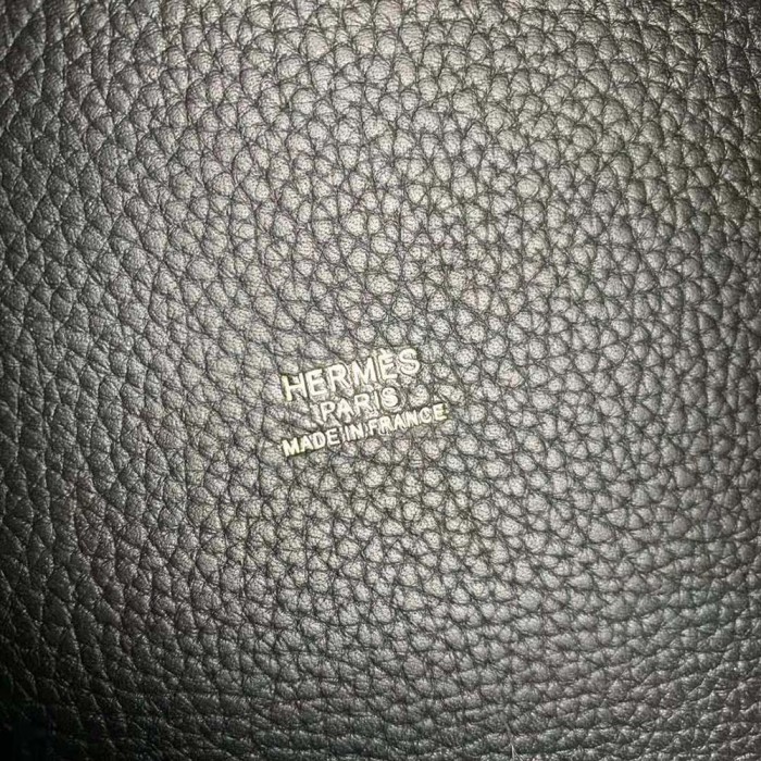 Hermes Women Picotin Lock 22cm in Cowhide leather-Black