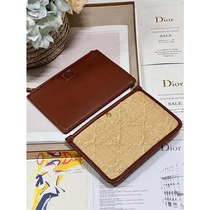 Dior Women CD 30 Montaigne Hobo Avenue Mini Bag Natural Cannage Raffia