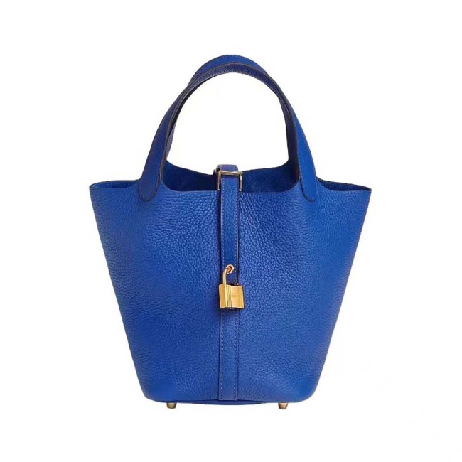 Hermes Women Picotin Lock 18cm in Cowhide leather-Navy