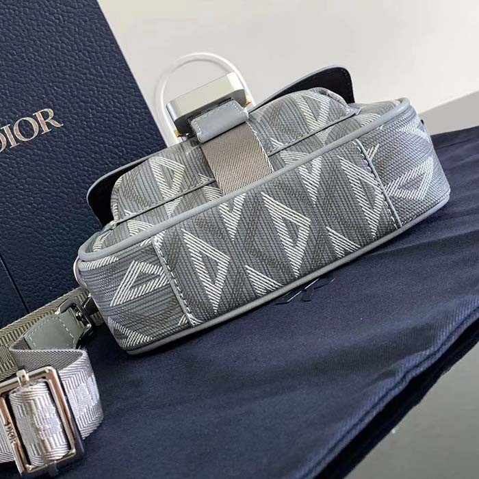 Dior Unisex Mini Hit The Road Bag Gray CD Diamond Canvas