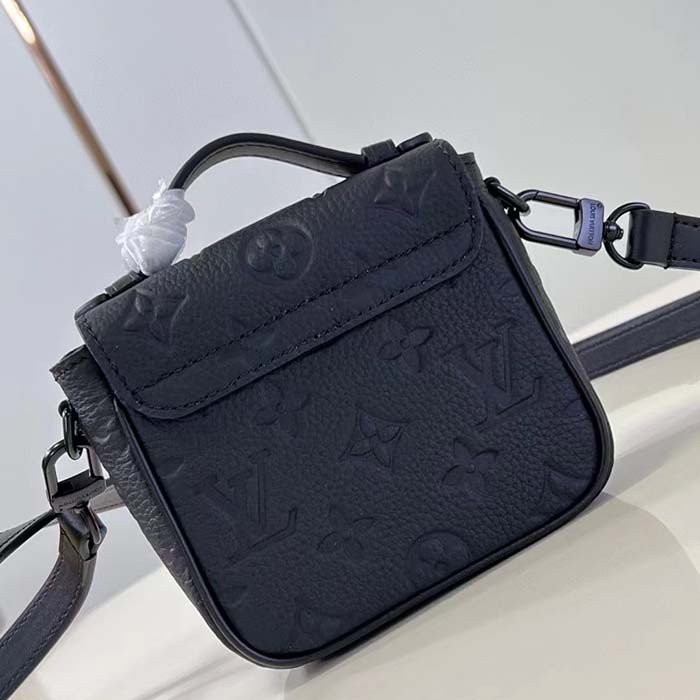 Louis Vuitton LV Unisex Pico S-Lock Black Taurillon Monogram Cowhide Leather M83148