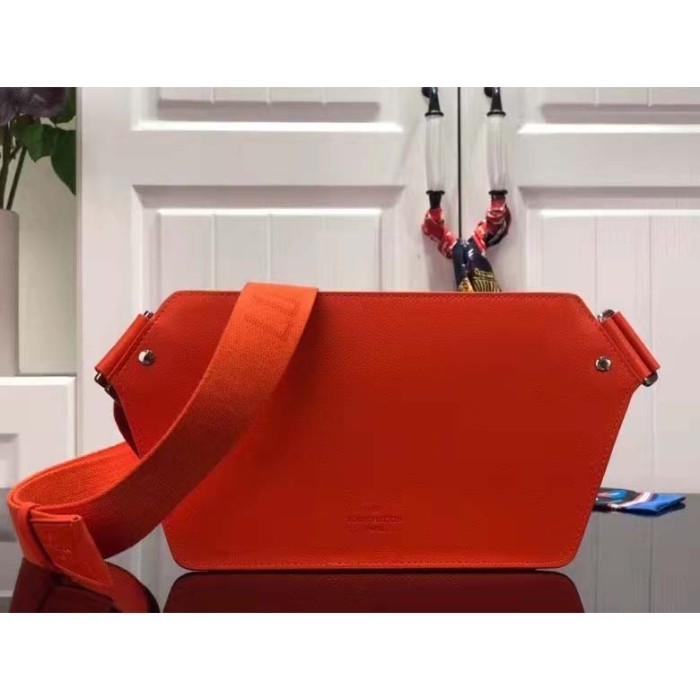 Louis Vuitton LV Unisex New Sling Aerogram Slingbag Orange Aerogram Cowhide Leather